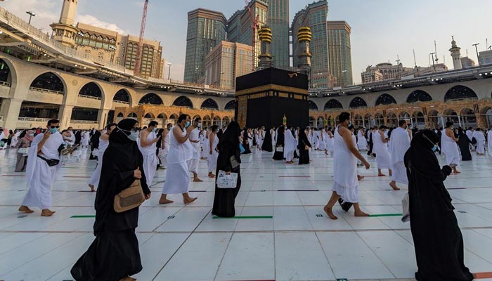 Muslims at the Grand Mosque in Makkah in May 2021. — Reuters