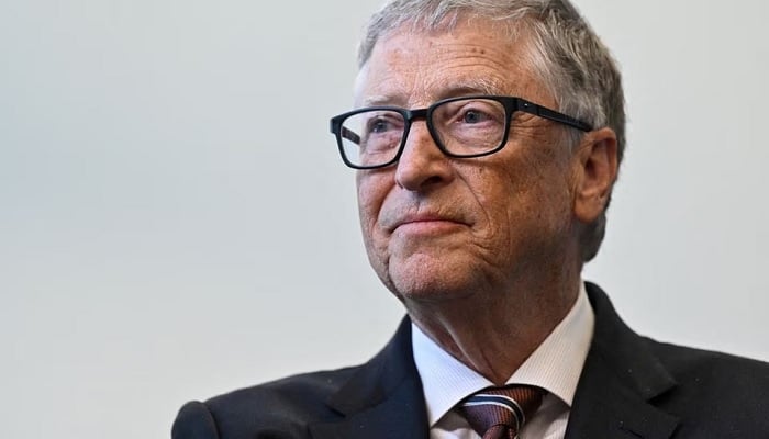 Microsoft founder Bill Gates reacts during a visit with Britains Prime Minister Rishi Sunak of the Imperial College University, in London, Britain, February 15, 2023. — Reuters/File