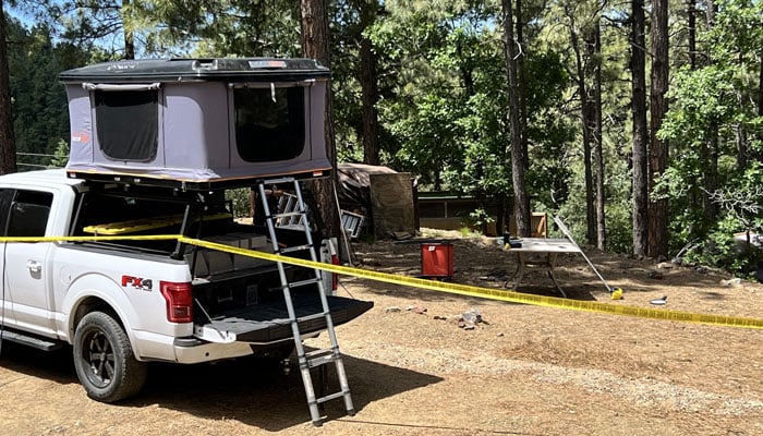 The scene of a bear attack near Prescott, Arizona, where a 66-year-old man was killed by a bear in an unprovoked attack Friday, June 16, 2023. — Twitter/@YavapaiSheriff