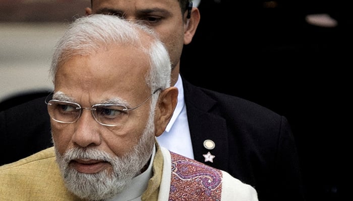 Indias Prime Minister Narendra Modi arrives on the first day of the budget session in New Delhi, India, January 31, 2023. — Reuters