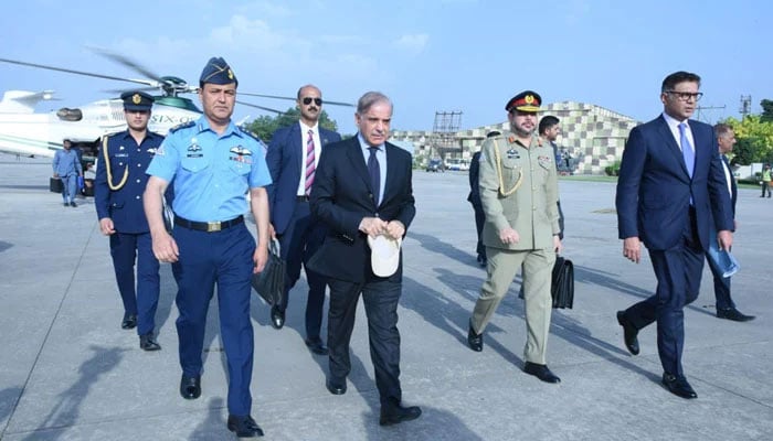 Prime Minister Shehbaz Sharif departs for his two-day official visit to Azerbaijan. — Twitter/PTVNewsOfficial