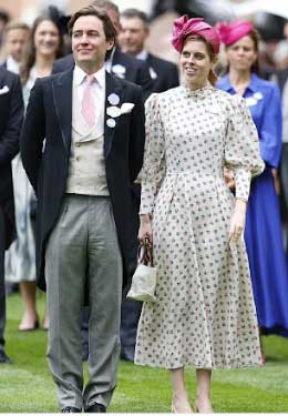 Princess Beatrice with her husband