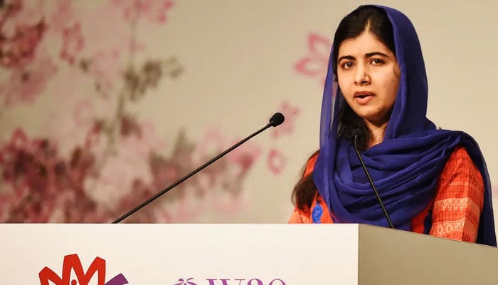 Nobel Peace Prize laureate Malala Yousafzai delivers a speech during the World Assembly for Women (WAW) in Tokyo on March 23, 2019. — AFP