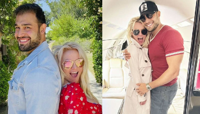 Britney Spears poses with Sam Asghari in loved-up snaps amid divorce rumours