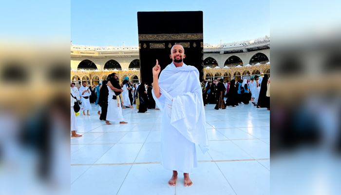 Usman Arshad poses for a photo upon his arrival to the grand mosque in the holy city of Mecca, Saudi Arabia, in this handout photo obtained by Reuters on June 23, 2023. — Reuters