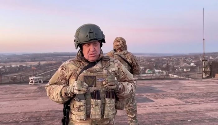 Yevgeny Prigozhin, founder of Russias Wagner mercenary force, speaks in Paraskoviivka, Ukraine in this still image from an undated video released on March 3, 2023. — Reuters/File