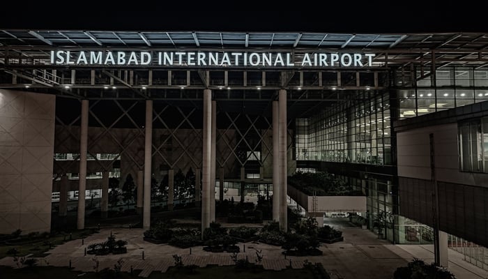 Nighttime view of the new Islamabad International Airport. — Facebook/NewIslamabadInternationalAirportPakistan