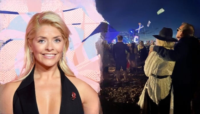 Holly Willoughby shares PDA-filled snap with husband as she attends Glastonbury Festival