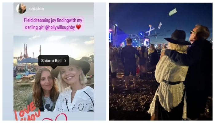 Holly Willoughby shares PDA-filled snap with husband as she attends Glastonbury Festival