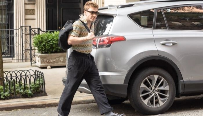 Rocco Ritchie and David Banda photographed leaving Madonnas NYC home