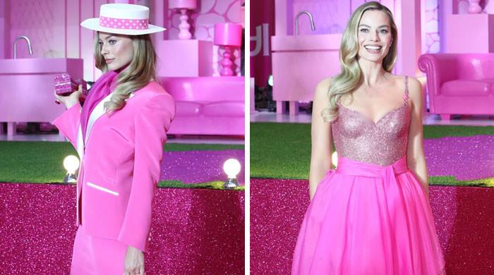 Margot Robbie stuns in ’80s ‘Barbie’ glam for South Korea premiere