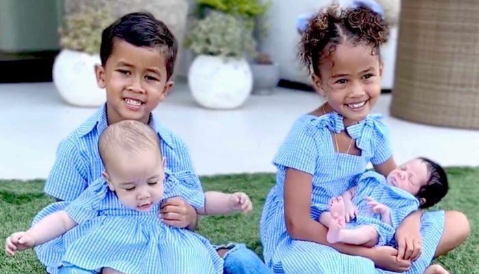 Chrissy Teigen shares pictures of kids in matching outfits for 4th of July celebrations