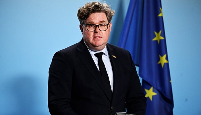 Swedens Minister of Justice Gunnar Strommer attends a press conference at the first informal ministerial meeting during the Swedish EU Presidency, Stockholm, Sweden, January 26, 2023. — Reuters