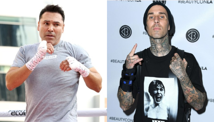 Oscar De La Hoya Is 'Grateful' Travis Barker Raised Daughter Atiana