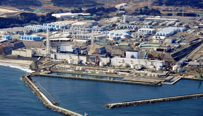 An aerial view shows the storage tanks for treated water at the tsunami-crippled Fukushima Daiichi nuclear power plant in Okuma town, Fukushima prefecture, Japan February 13, 2021. — Reuters