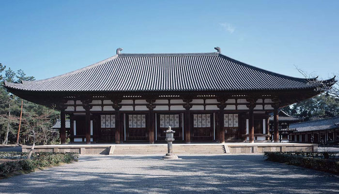 Main Hall of the Toshodaiji Kondo temple in Nara, Japan. — Toshodaiji Temple website