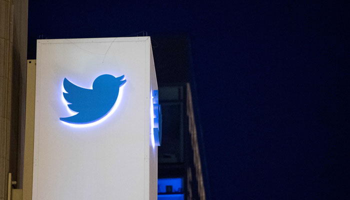 In this photo, the Twitter logo is seen on a sign at the companys headquarters in San Francisco, California. — AFP/File