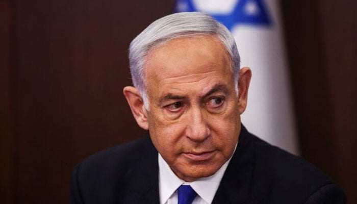 Israeli Prime Minister Benjamin Netanyahu looks on as he convenes a cabinet meeting at the Prime Ministers office in Jerusalem, June 4, 2023. — REUTERS