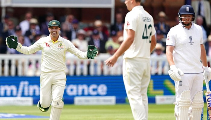 Controversial Bairstow stumping: Alex Carey says he would do it again.—Twitter@CircleofCricket