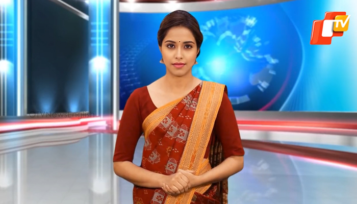 Odisha TVs first AI news presenter Lisa speaking in this still taken from a video. — Twitter/otvnews