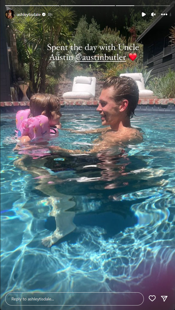 Austin Butler takes on uncle duties with pal Ashley Tisdale’s daughter