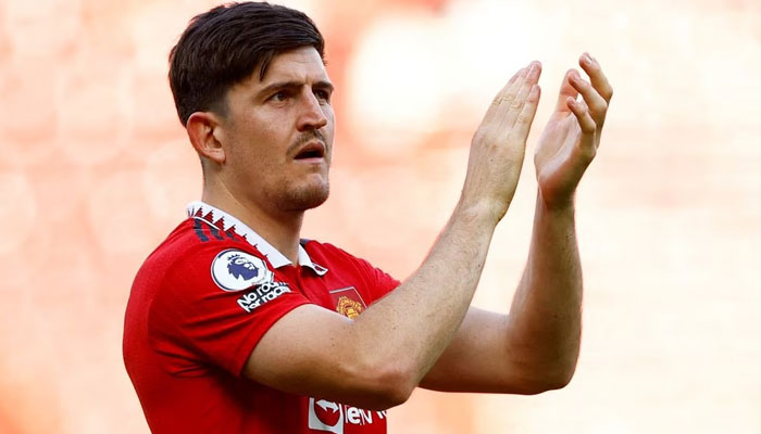 Manchester Uniteds Harry Maguire during the lap of appreciation after the match. — Reuters/File