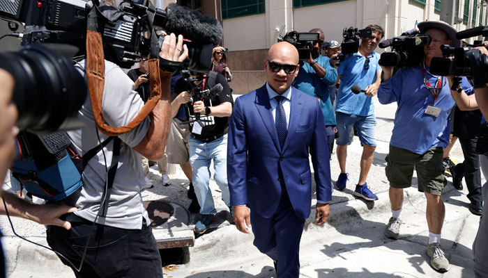 Walt Nauta, valet to former US President Donald Trump and a co-defendant in federal charges filed against Trump leaves the James Lawrence King Federal Justice Building on July 6, 2023 in Miami, Florida. — AFP