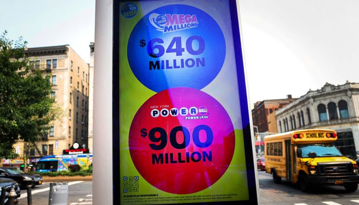 An electronic message board displays Powerball and Mega Millions lottery jackpots in New York City, New York, US, July 17, 2023. — Reuters