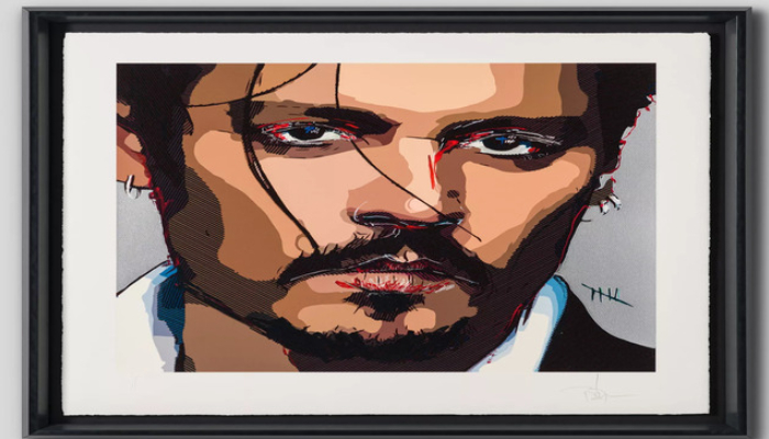 Johnny Depp unveils new self-portrait titled Five at Castle Fine Art