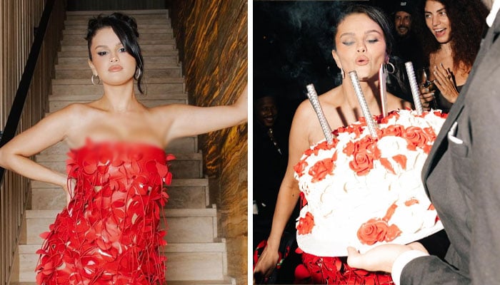 Selena Gomez shares glimpse into floral-themed and star-studded birthday bash