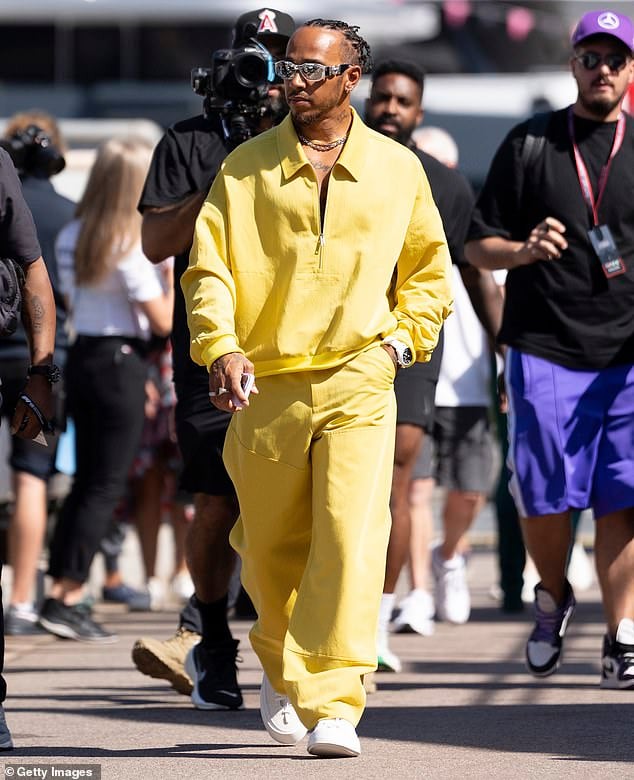 Lewis Hamilton stuns in bright yellow co-ord ahead of Hungarian Grand Prix