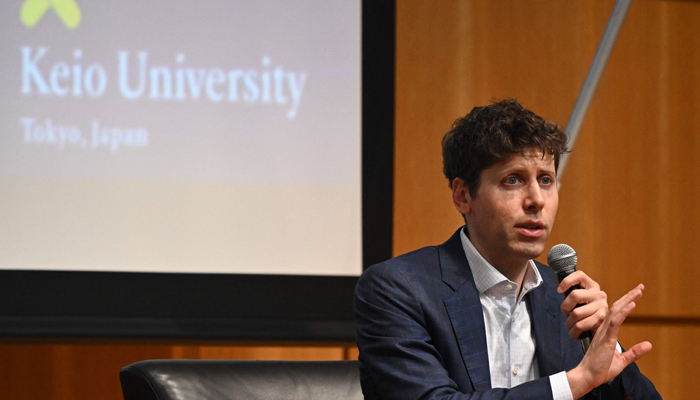 OpenAI CEO Sam Altman addresses Keio University in Tokyo on June 12, 2023.— AFP/File