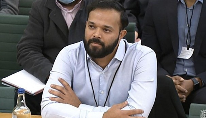 A video grab shows former Yorkshire cricketer Azeem Rafiq testifying in front of a Digital, Culture, Media and Sport (DCMS) Committee in London. — AFP/File