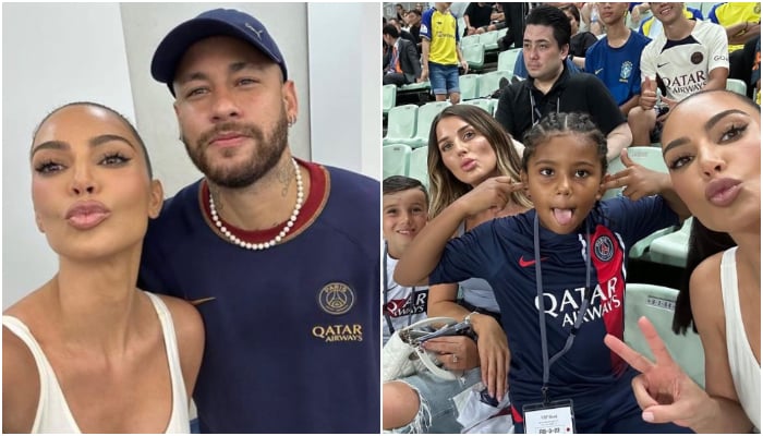 Kim Kardashian Takes Son Saint West & His Friends on Soccer Tour