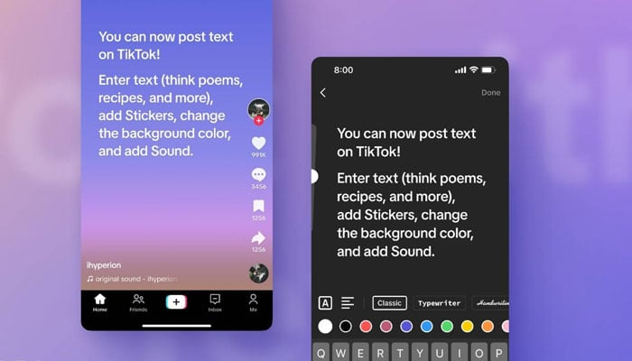 TikTok launches 'text posts' feature for users' self-expression