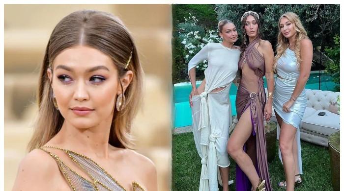 Gigi Hadid Celebrates Alana Hadid's Birthday in Sexy Toga Dresses