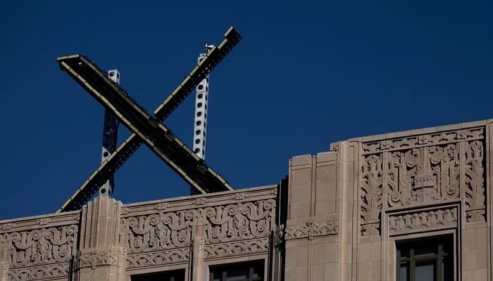 The X logo is seen on the top of the headquarters of the messaging platform X, formerly known as Twitter, in downtown San Francisco, California, U.S., July 30, 2023. —Reuters