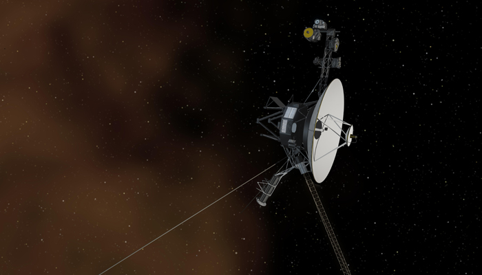 This artists concept depicts one of Nasas Voyager spacecraft entering interstellar space, or the space between stars. — Nasa/JPL