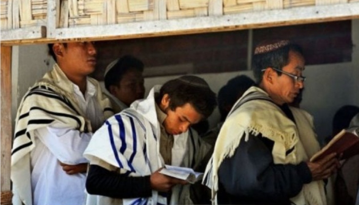 Members praying in a synagogue in northeast India — AFP/Files