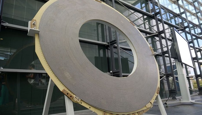A view shows one of the superconductor coils which are assembled to form the giant magnet within which the magnetic field is 11.7 T., the core component of the most powerful MRI (Magnetic Resonance Imaging) scanner in the world to be used for human brain imaging at the Neurospin facility of the CEA Saclay Nuclear Research Centre near Paris, France, September 17, 2019. — Reuters/File