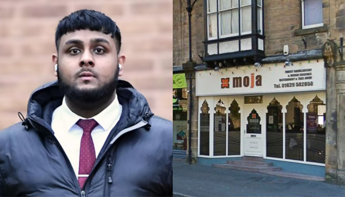 Restaurateur Syed Hussain (left) and a photo of his restaurant Moja in Derbyshire. — Derby Telegraph