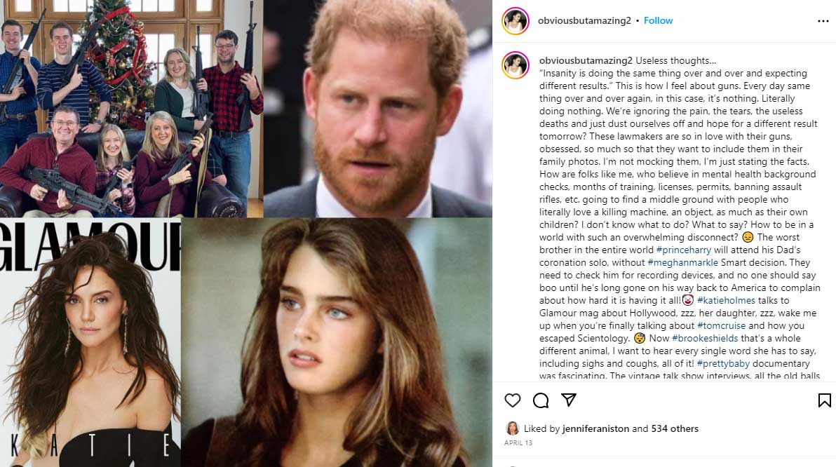 Jennifer Aniston continues to like posts against Prince Harry and Meghan