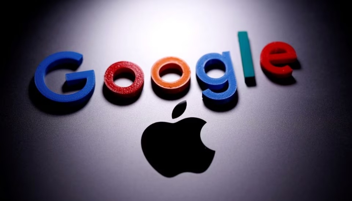 Google and apple logos together. — Reuters/File