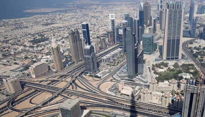 An aerial view of Dubai from Burj Khalifa, the tallest building in the world, in Dubai November 19, 2014. — Reuters