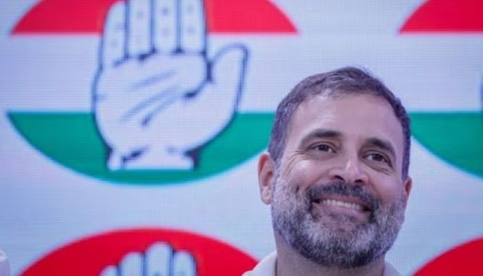 Rahul Gandhi, a senior leader of Indias main opposition Congress party, smiles during a press conference in New Delhi, India, on August 4, 2023. — Reuters