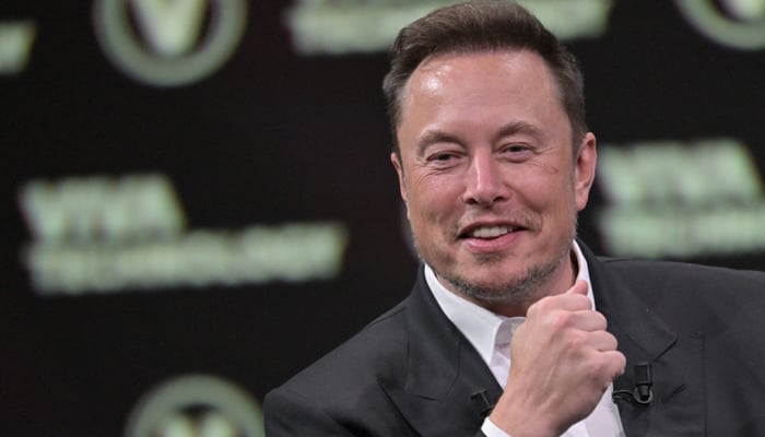 SpaceX, Twitter and Tesla CEO Elon Musk looks on as he speaks during his visit at the Vivatech technology startups and innovation fair at the Porte de Versailles exhibition centre in Paris, on June 16, 2023. — AFP