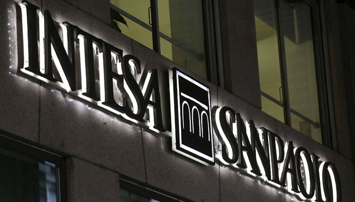 The logo of bank Intesa Sanpaolo is seen in Milan, Italy, January 18, 2016. — Reuters/File