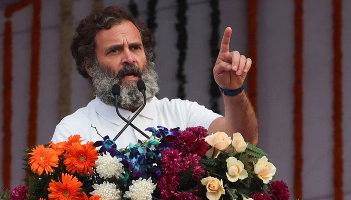 Indian opposition leader Rahul Gandhi addresses the crowd at a public rally held during the ongoing Bharat Jodo Yatra in Panipat, India, January 6, 2023. — Reuters