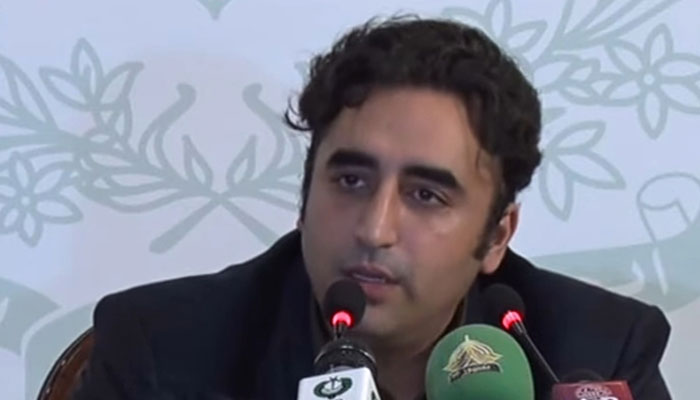 Foreign Minister Bilawal Bhutto-Zardari addresses a press conference. — APPP/File