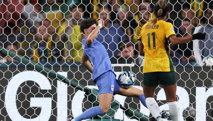 France defender Elisa de Almeida made a superb block on the line from Mary Fowlers shot in the 41st minut.—Getty